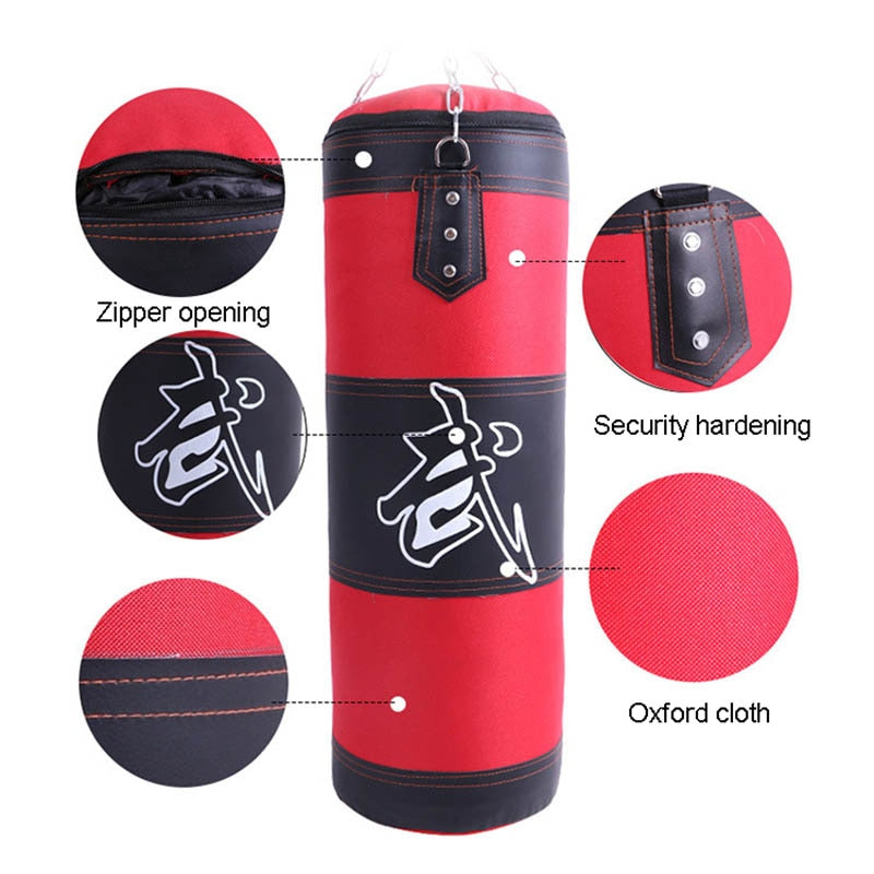 Durable Boxing Heavy Punching Bag With Metal Chain Hook Carabiner