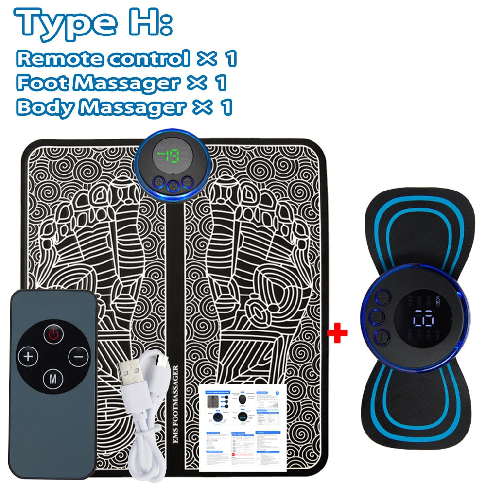 Electric EMS Foot Massager Pad Pain Relief