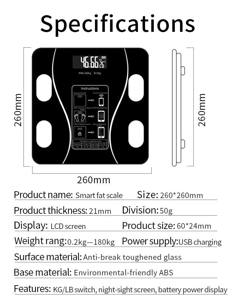 Bluetooth Body Fat Scale