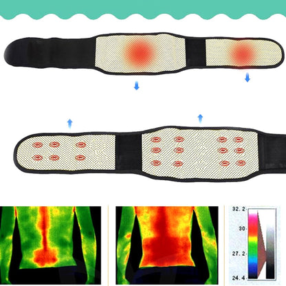 Adjustable Tourmaline Self Heating Magnetic Therapy Back Support Belt