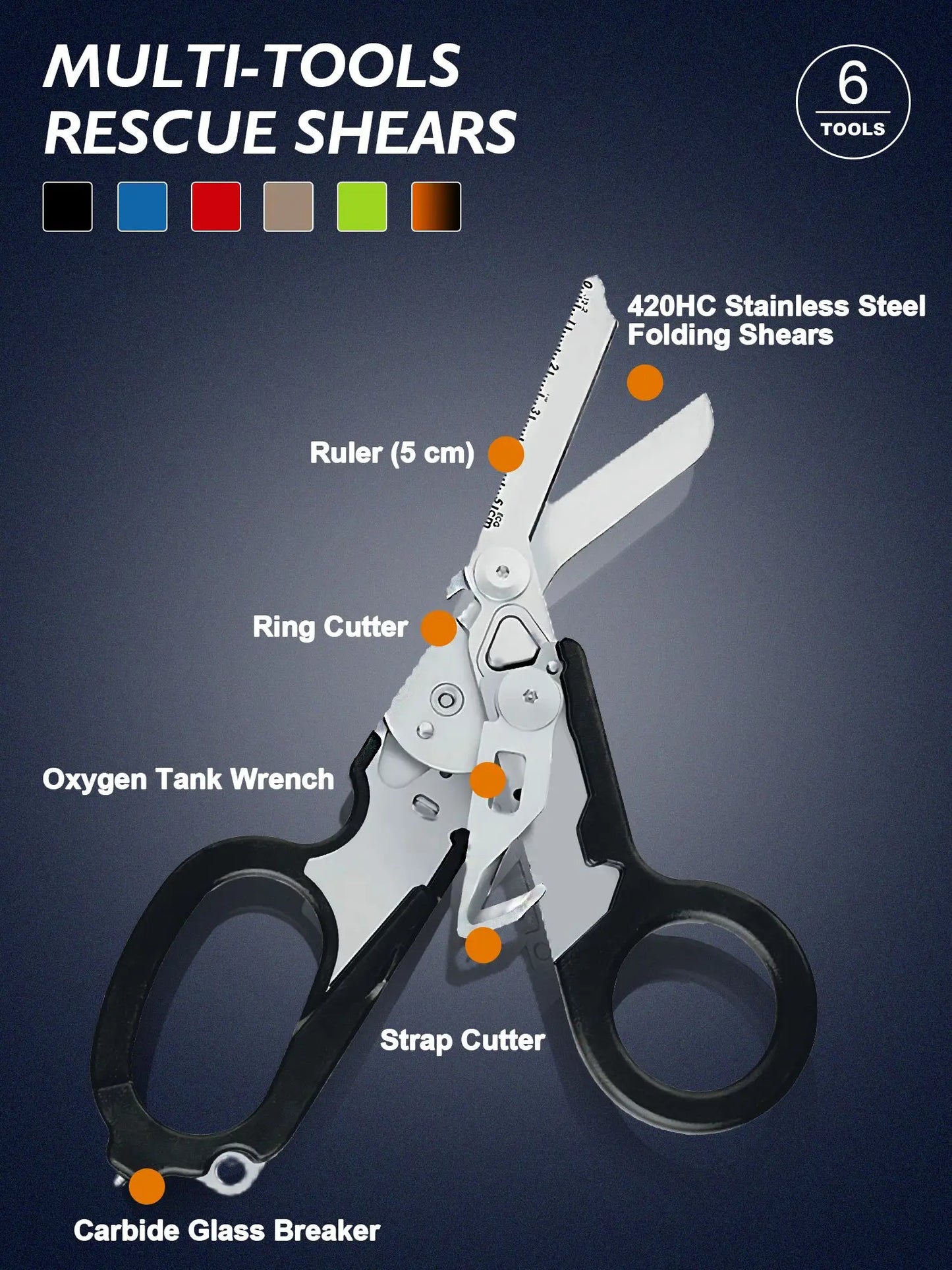 Multifunction Portable Emergency Raptors Shears