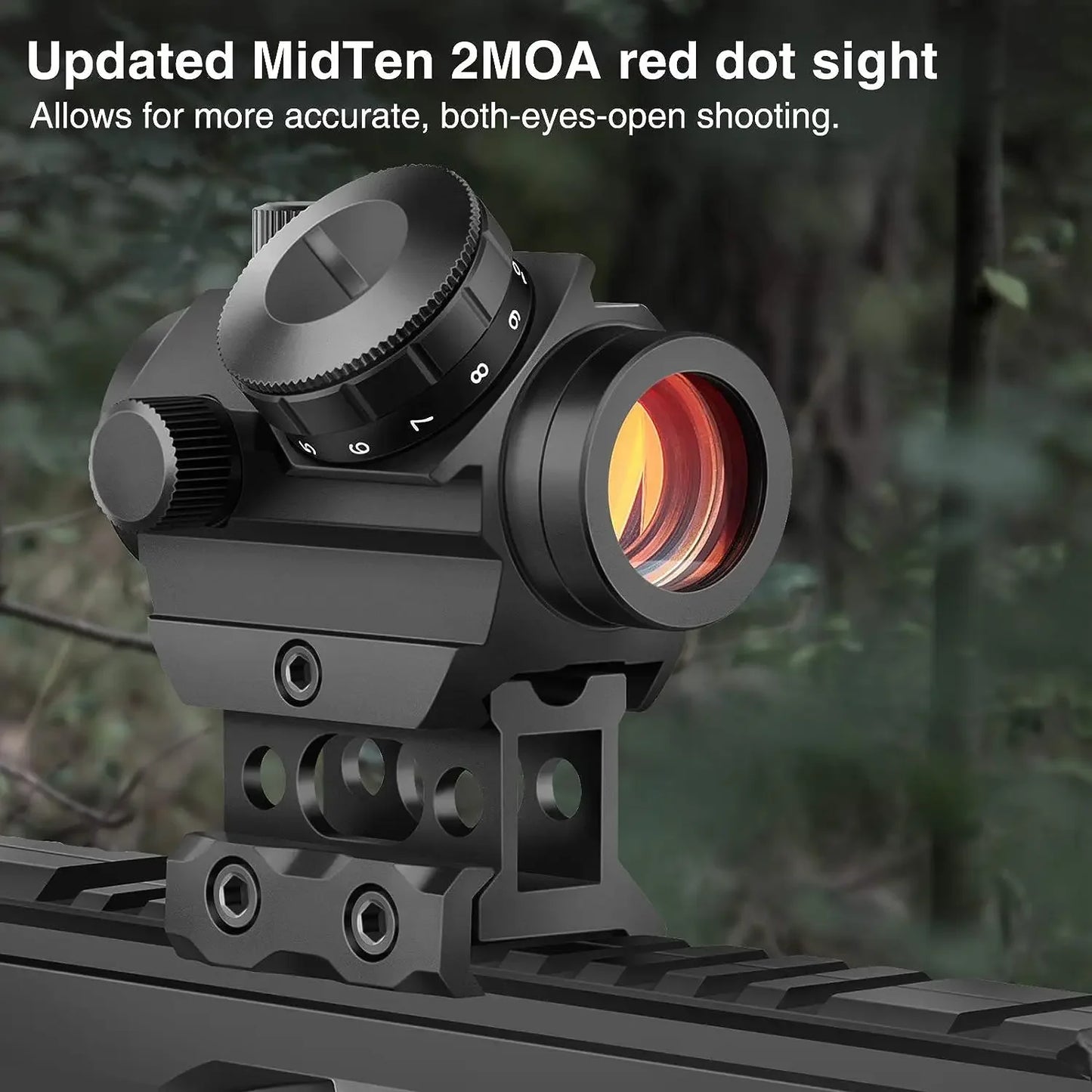 2MOA Red Dot Reflex Sight 1x20mm Waterproof