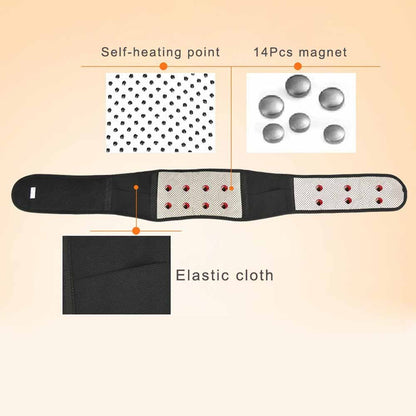 Adjustable Tourmaline Self Heating Magnetic Therapy Back Support Belt