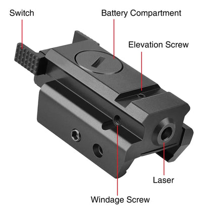 CVLIFE Red Dot Laser Sight Tactical 20mm Standard Picatinny Weaver Rail