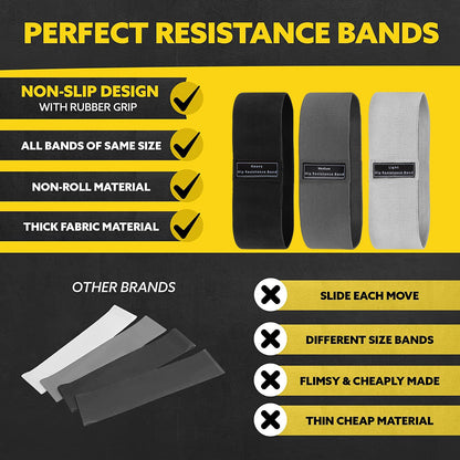 Fabric Resistance Hip Glute Thigh Elastic Workout Bands